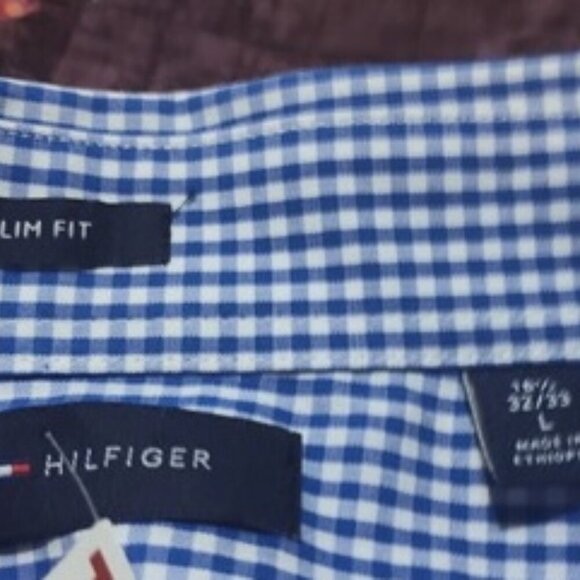 Large, Tommy Hilfiger, button down, print shirt - Picture 3 of 4